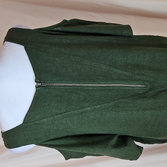 Soft Surroundings Emelia Linen Blend Cold Shoulder Dress Women's Medium Slouchy - Picture 6 of 10